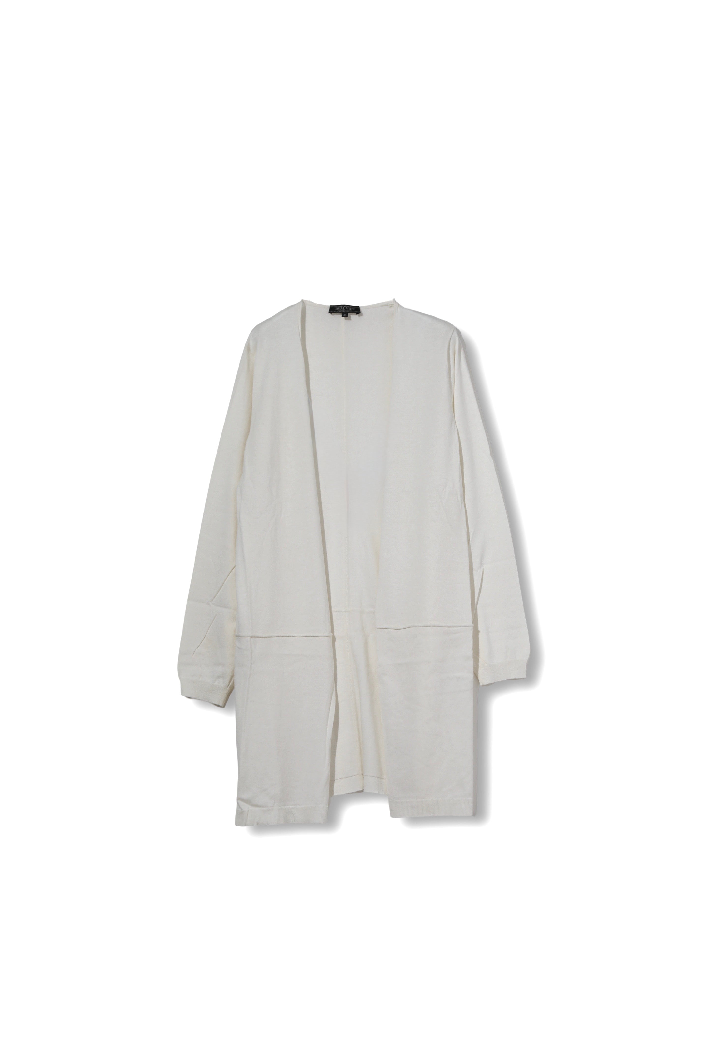 【24318014】綿シルク切替トッパーカーディガン