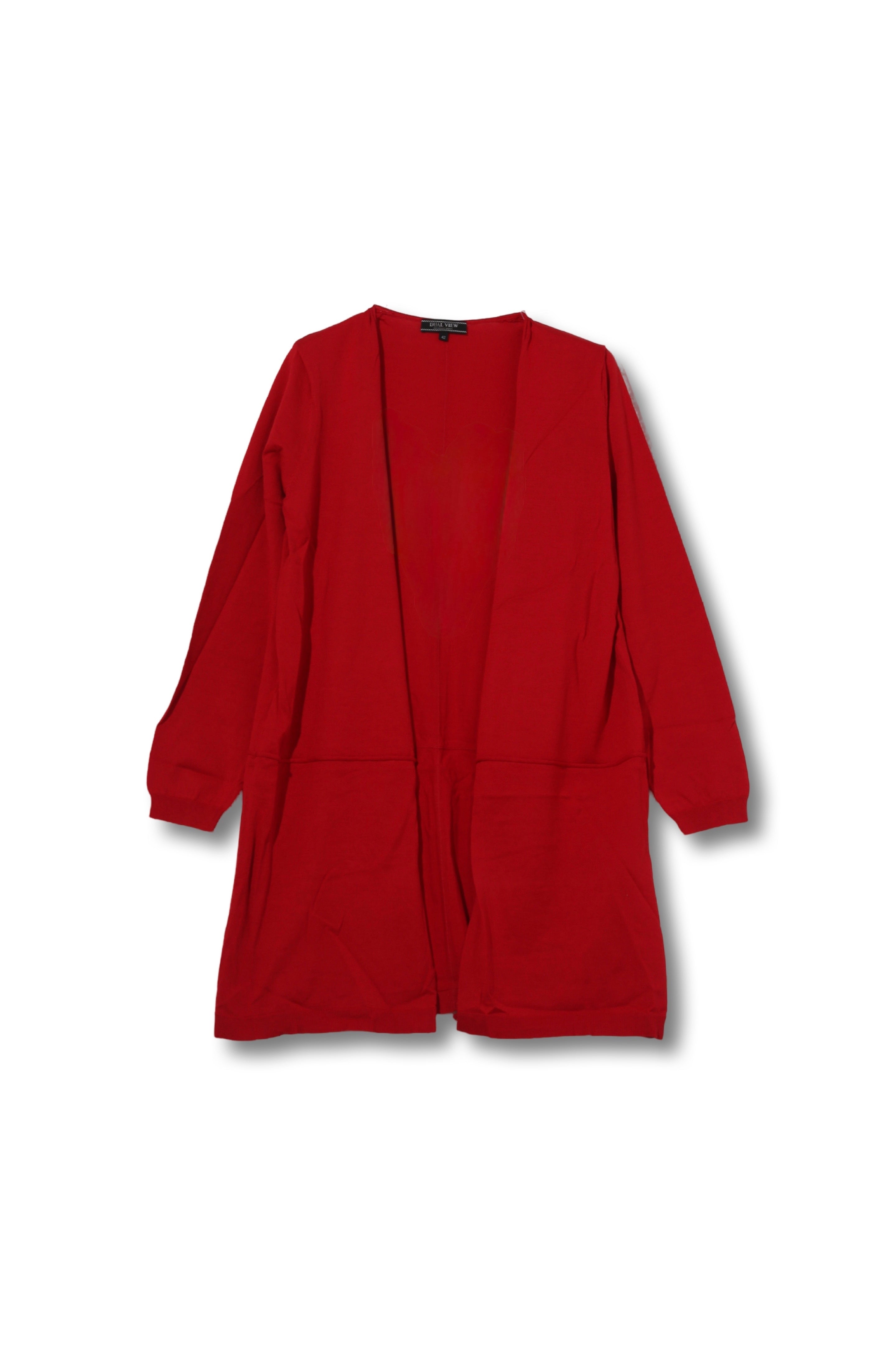 【24318014】綿シルク切替トッパーカーディガン