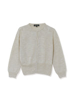 【993398003】リネンラメシアークルーカーディガン