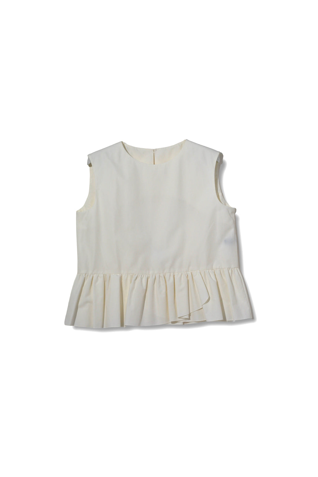 【25SS商品-25120023】ドライコットンナイロンペプラムTOP