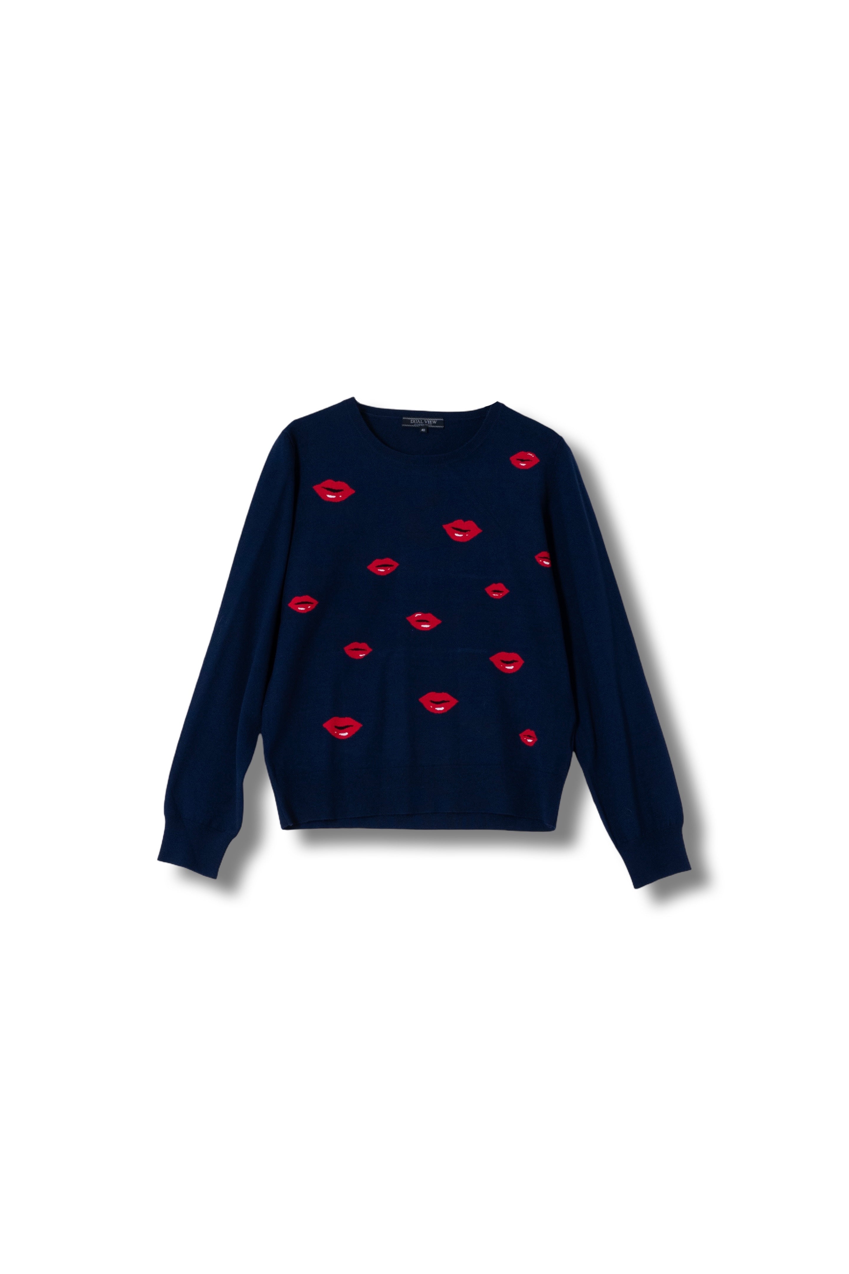 【25AW商品-25348030】リップ柄インターシャプルオーバー