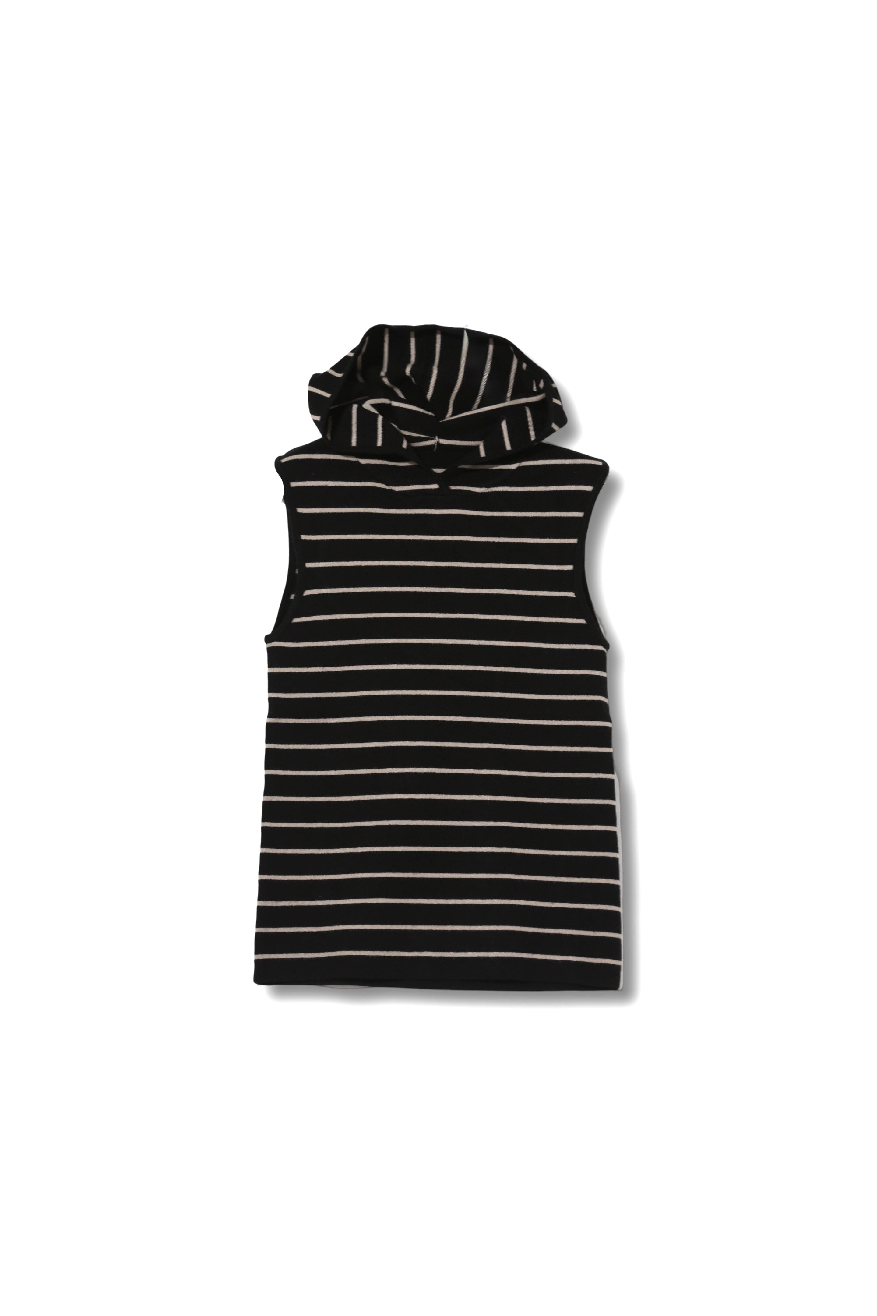 【24318022】ノースリーブボーダーフーディー