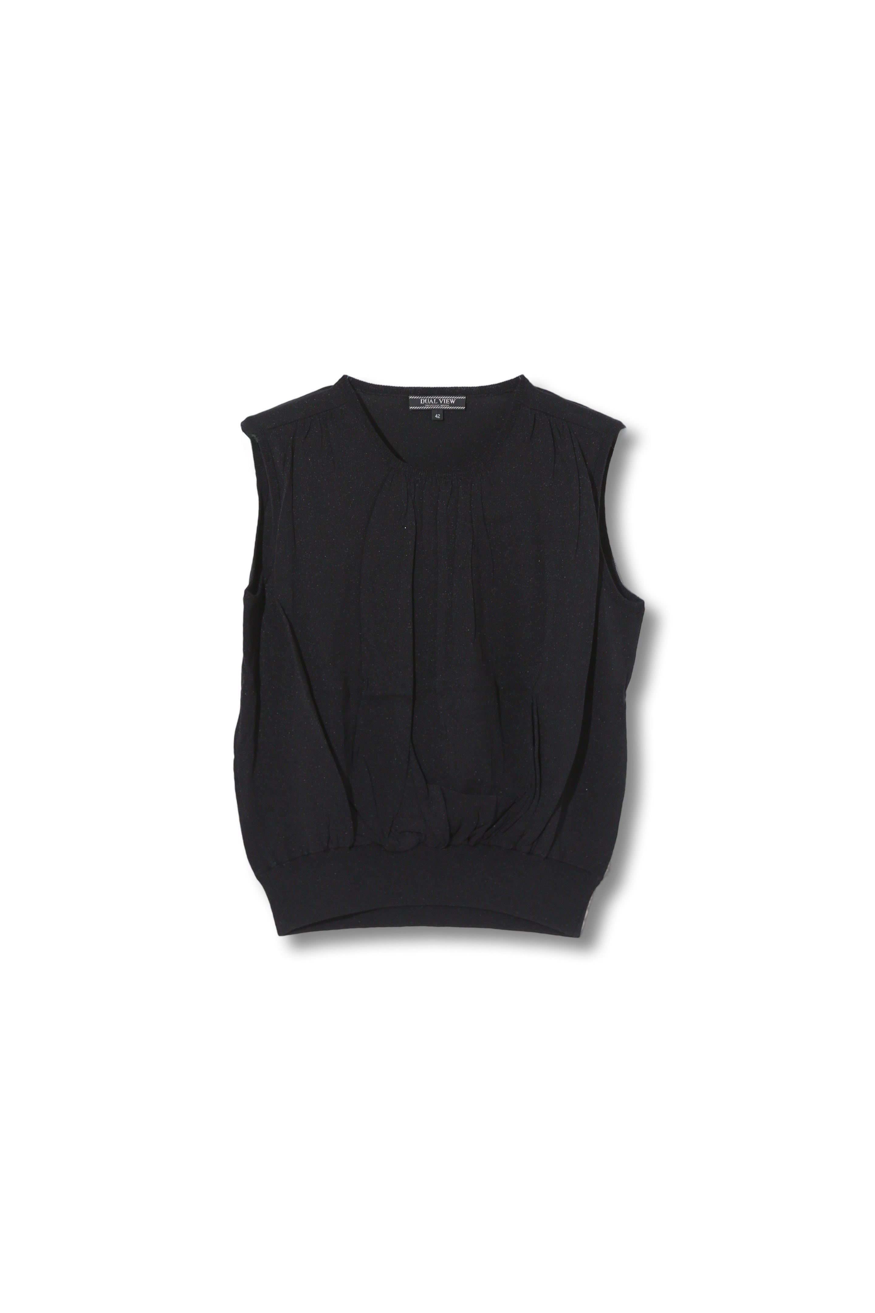 【993398002】ギャザーニットタンクトップ