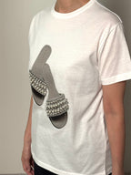 【25SS商品-25828012】パールサンダル Tシャツ