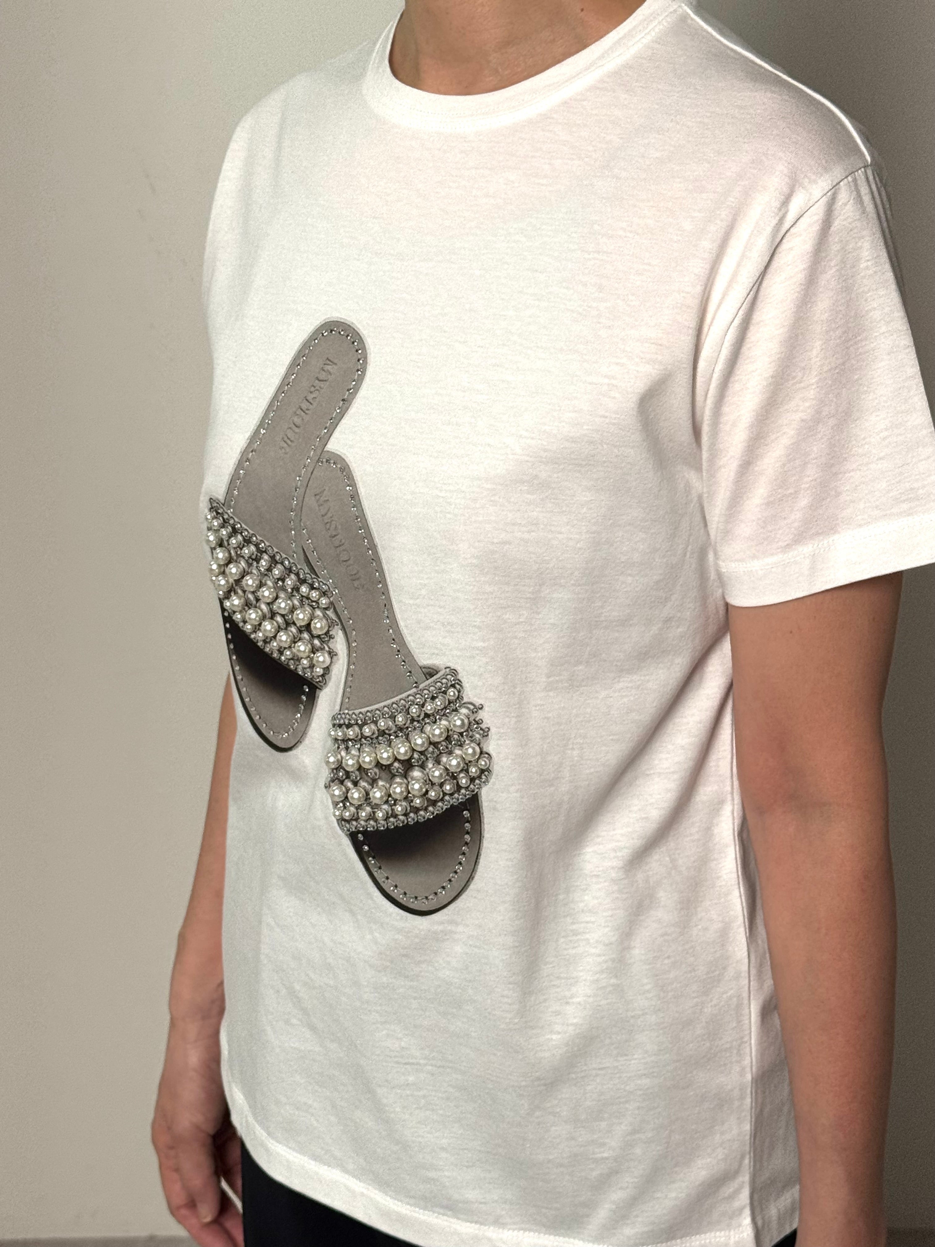 【25SS商品-25828012】パールサンダル Tシャツ
