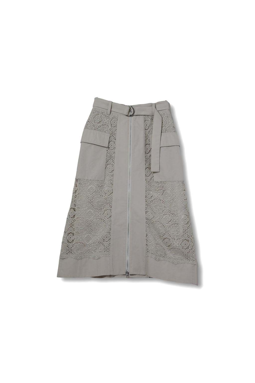 【24SS 商品-24112008】レース切り替えタフタポケット付きスカート