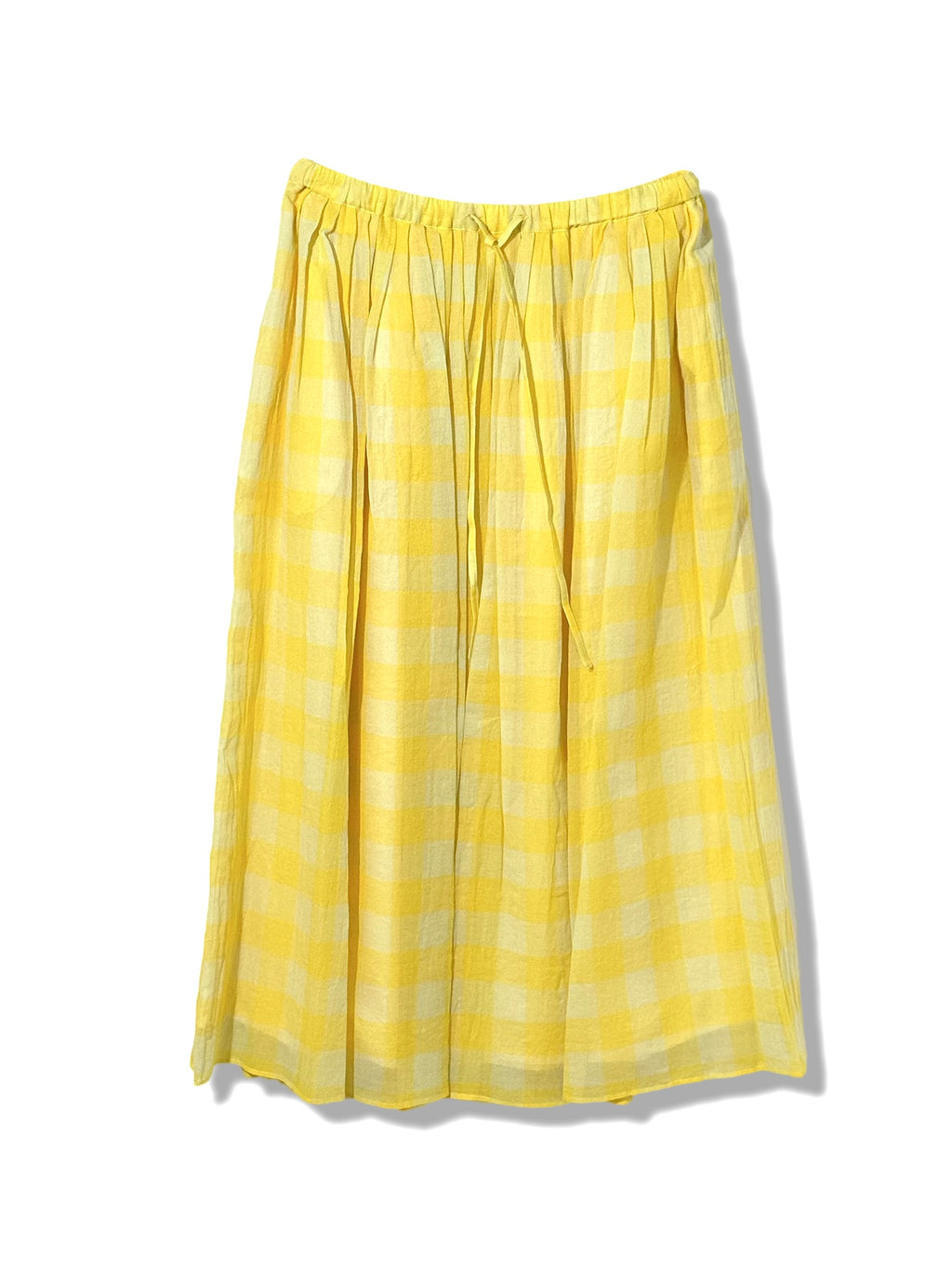 【23SS SALE商品】ブロックチェックギャザーフレアースカート
