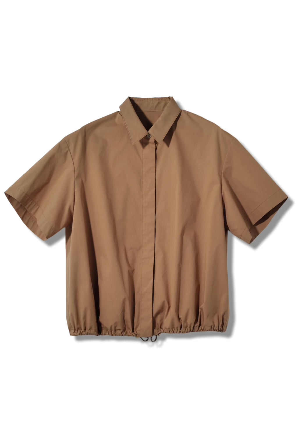 【24SS商品】裾ドロスト半袖シャツ