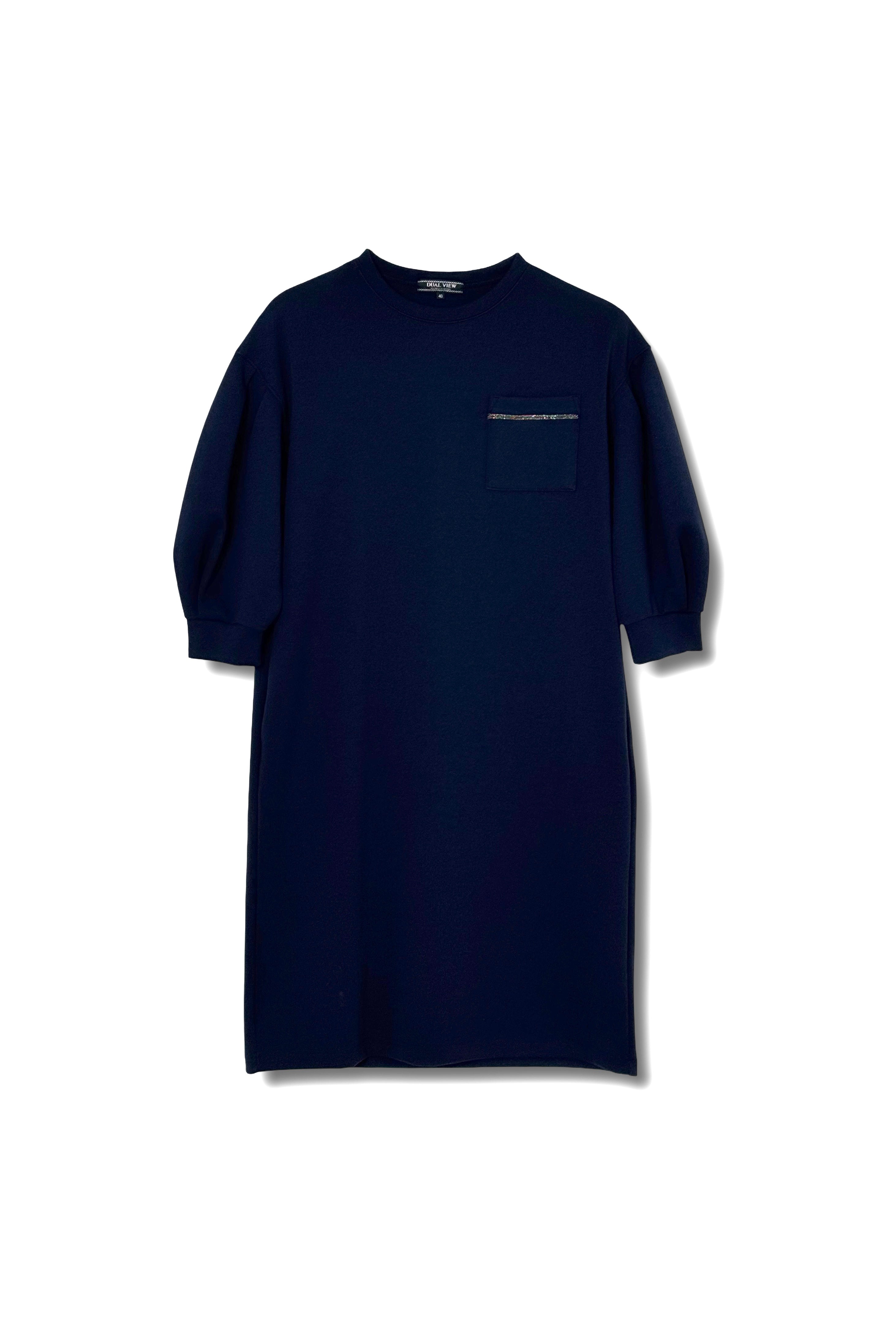 【25816000】ポンチ素材ボールチェーン付きドレス