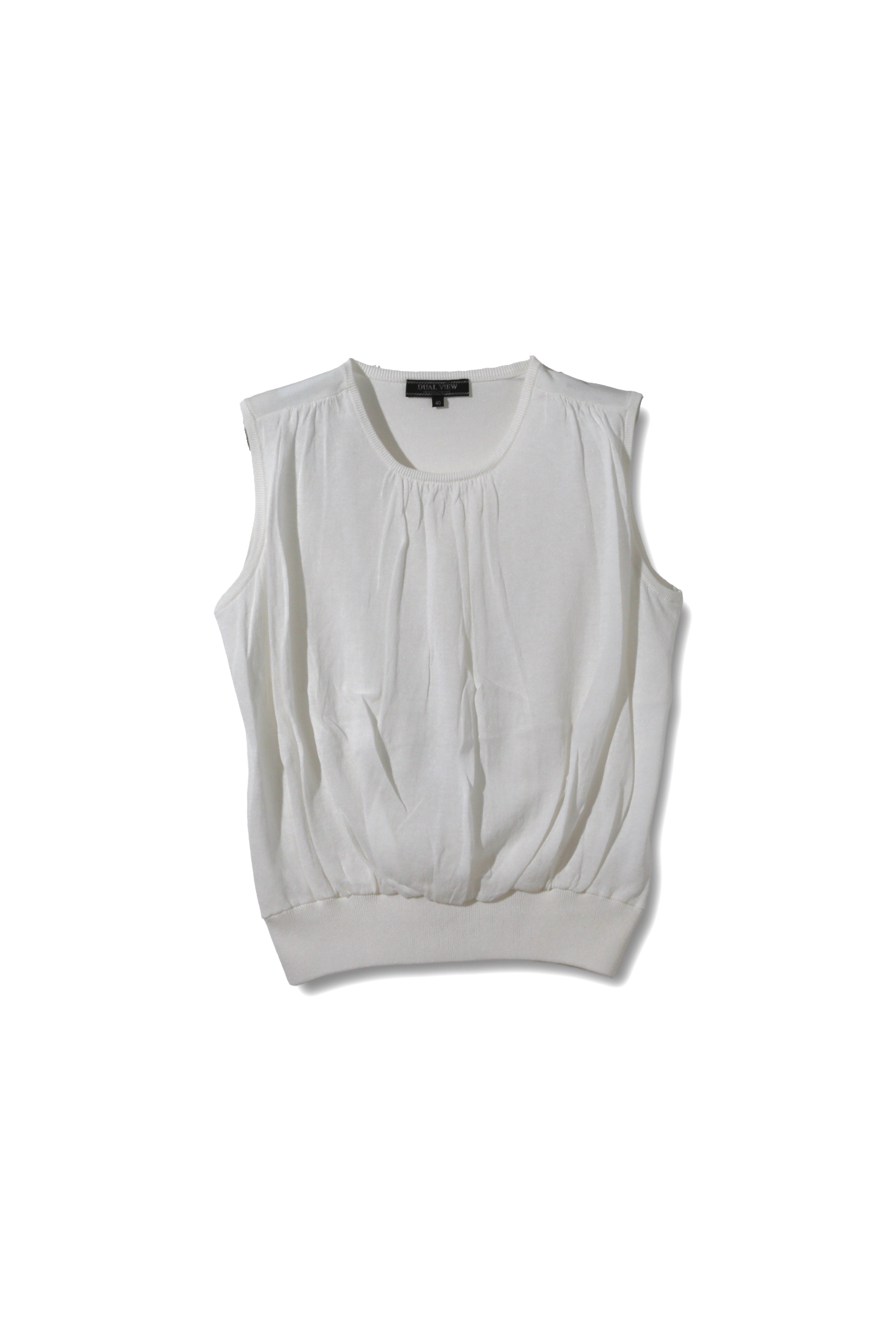 【993398002】ギャザーニットタンクトップ