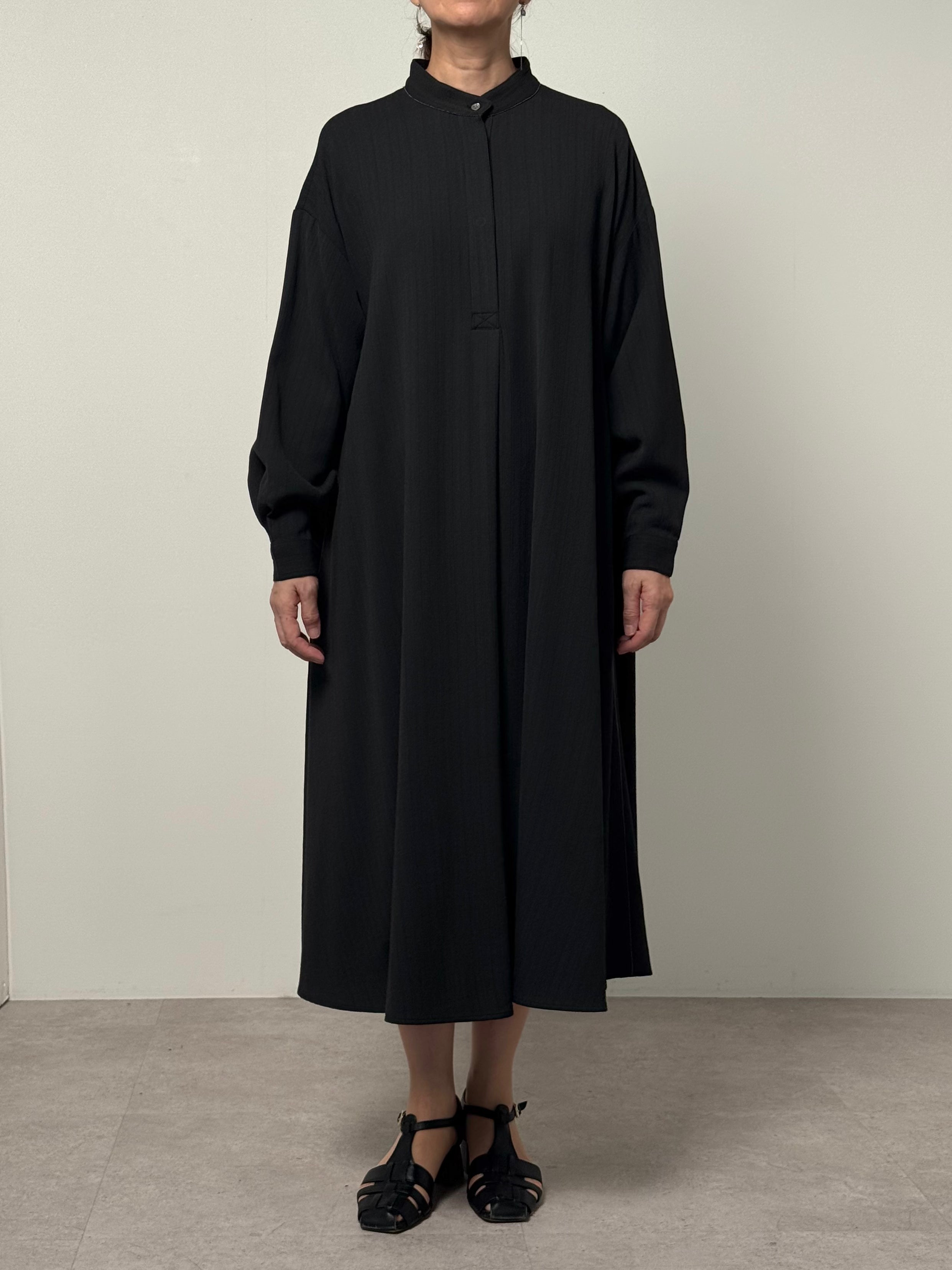 【25AW商品-25146014】サイドボールチェーンウールミックスシャツドレス