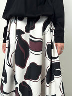 【25AW商品-25142000】ビッグフラワープリントスカート