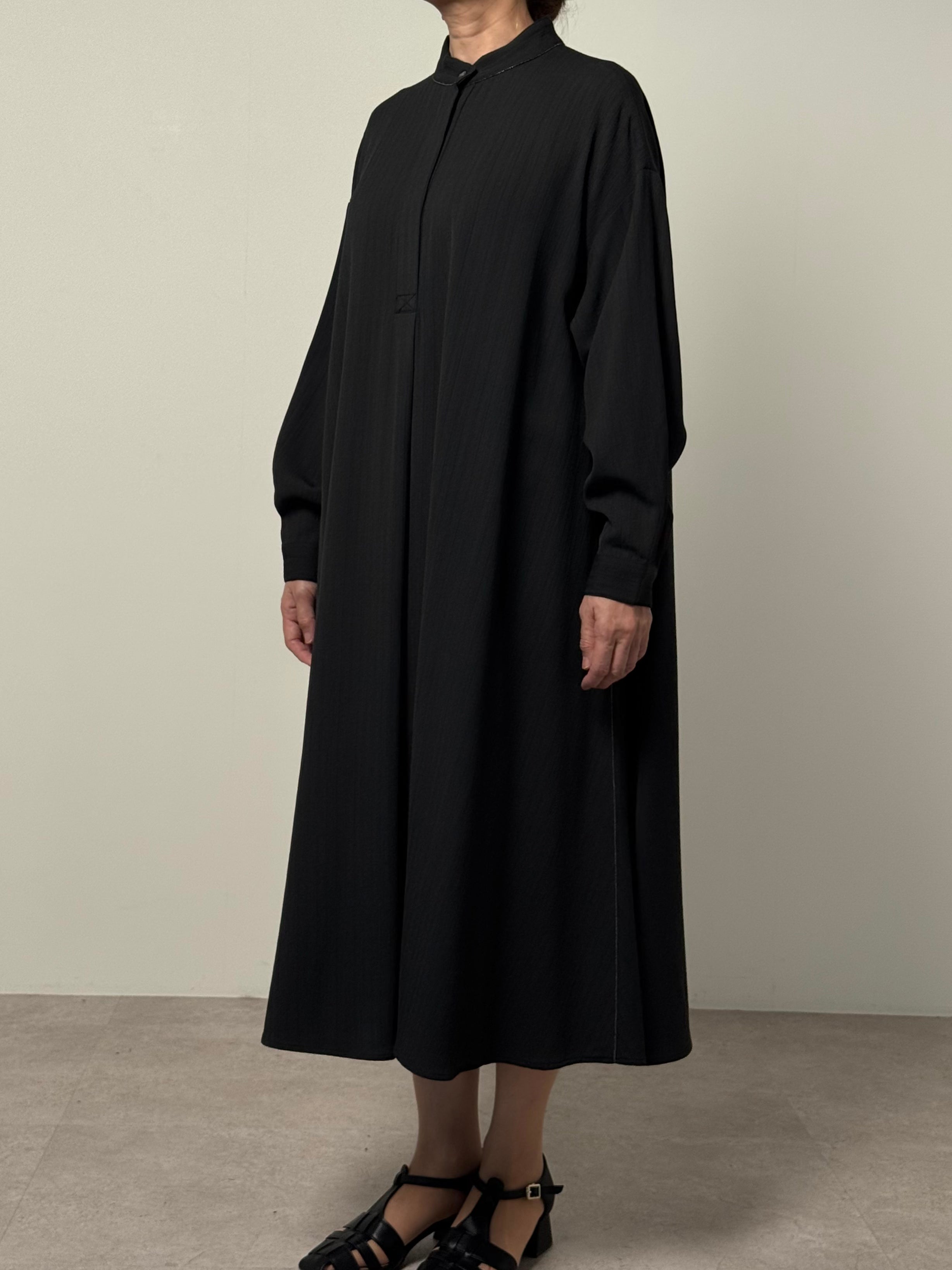 【25AW商品-25146014】サイドボールチェーンウールミックスシャツドレス