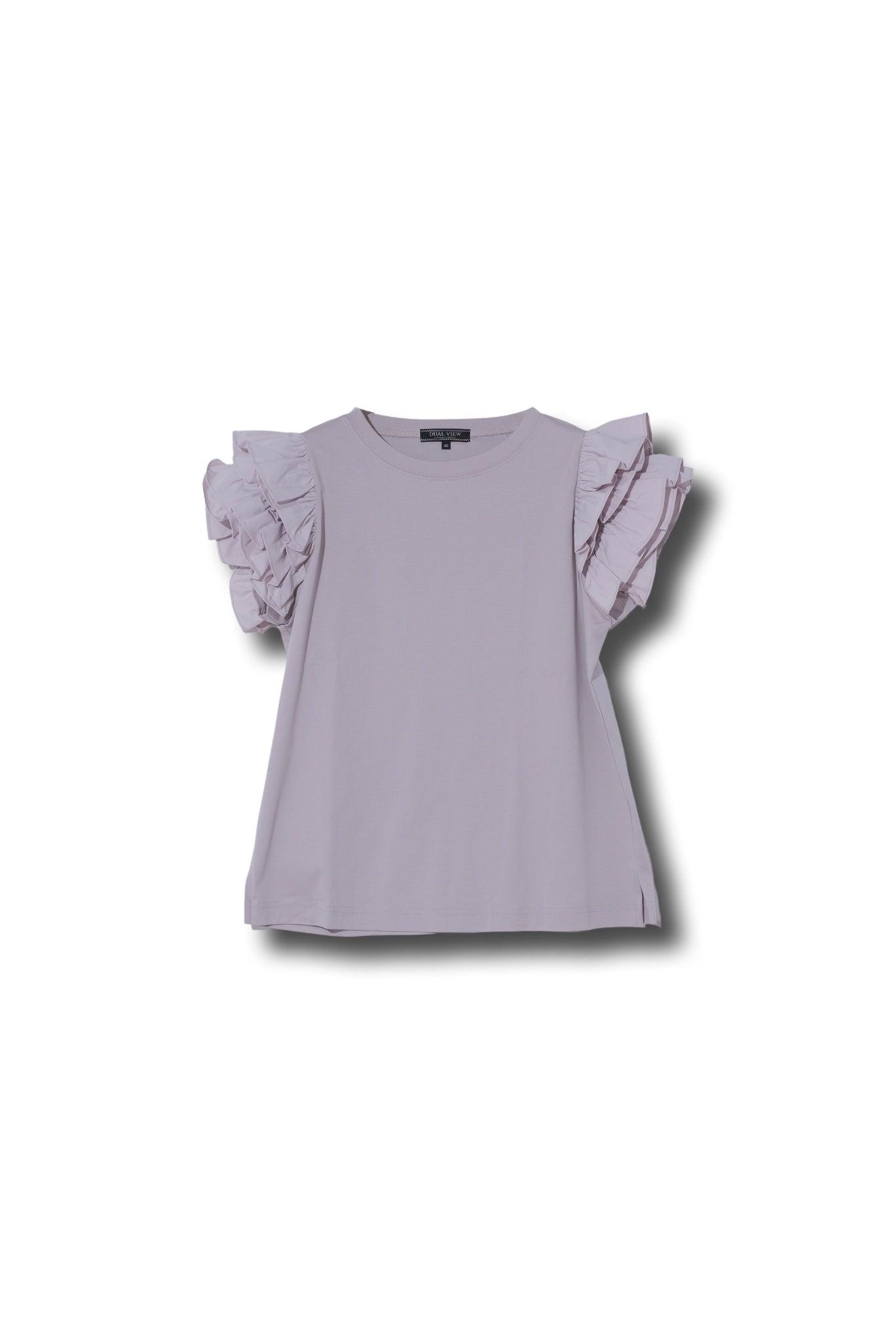 【25SS商品-25818001】タフタフリル袖Tシャツ