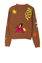 【24SS 商品】モチーフとび柄Vネックカーディガン