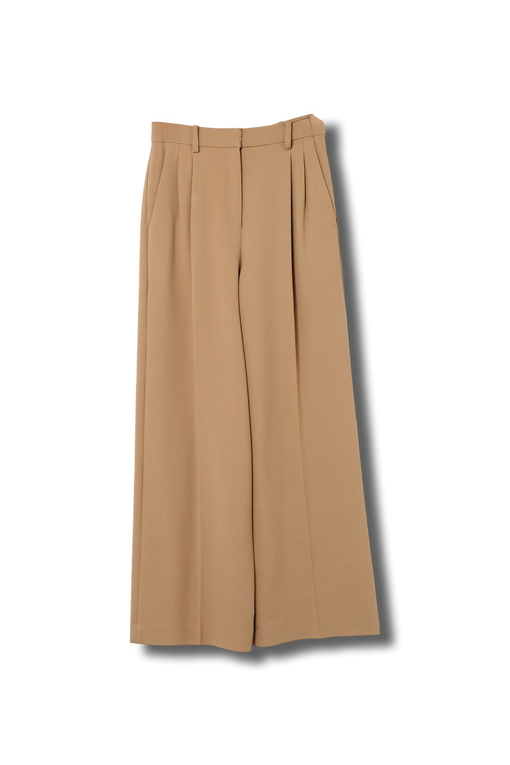 【24AW商品-24144007】ウール二重織ワイドパンツ