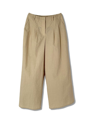 【24SS商品】コットンナイロンワイドパンツ
