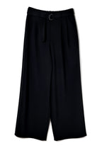 【24114002】ポリエステル／レーヨン二重織ワイドパンツ