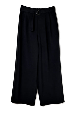 【24SS 商品】ポリエステル／レーヨン二重織ワイドパンツ