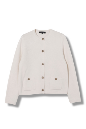 【24AW商品-24348018】ラーベン編みクルーカーディガン