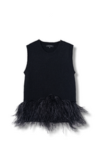 【24AW商品-24358052】フェザー付きクルーベスト