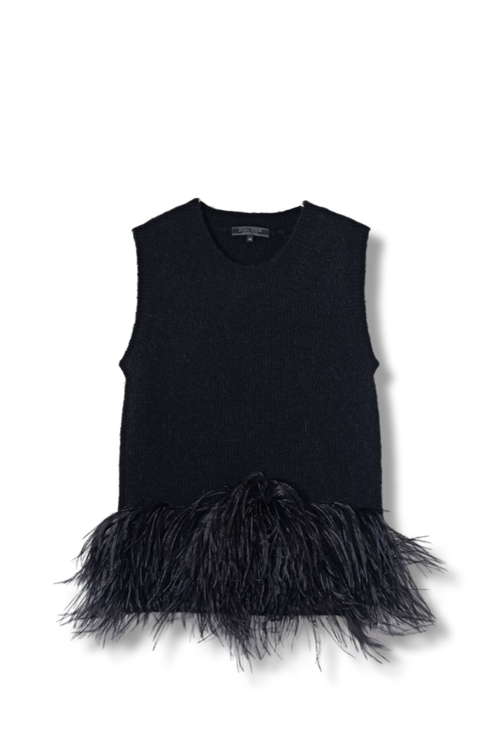 【24AW商品-24358052】フェザー付きクルーベスト