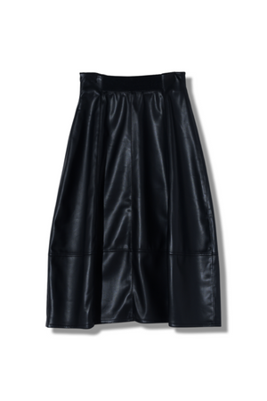 【24AW商品-24152020】フェイクレザーコクーンスカート