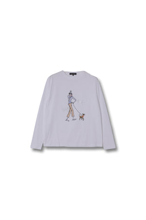 【25SS商品-25828025】ガールロングスリーブTシャツ