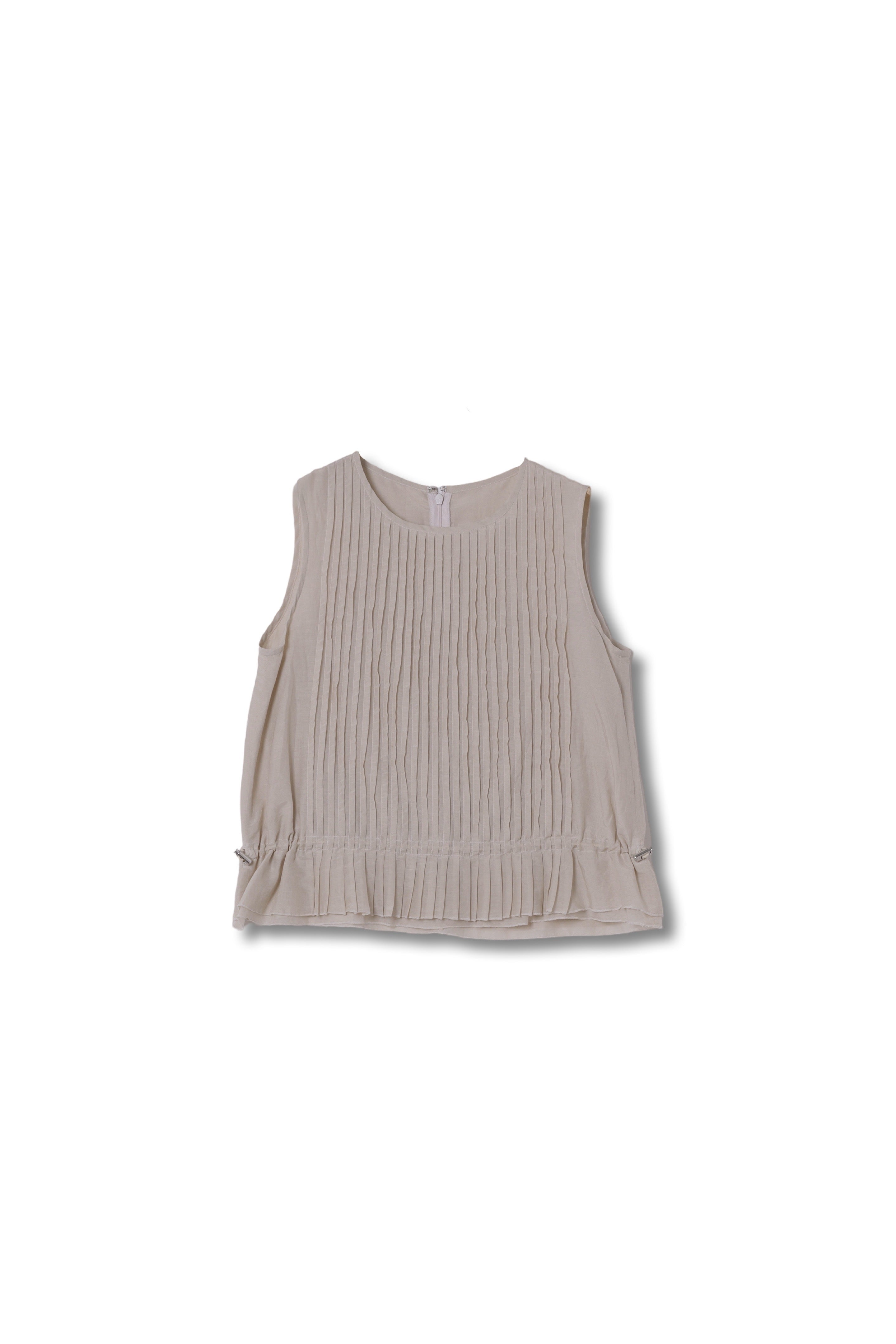 【25SS商品-25120019】コットンシルクピンタックTOP