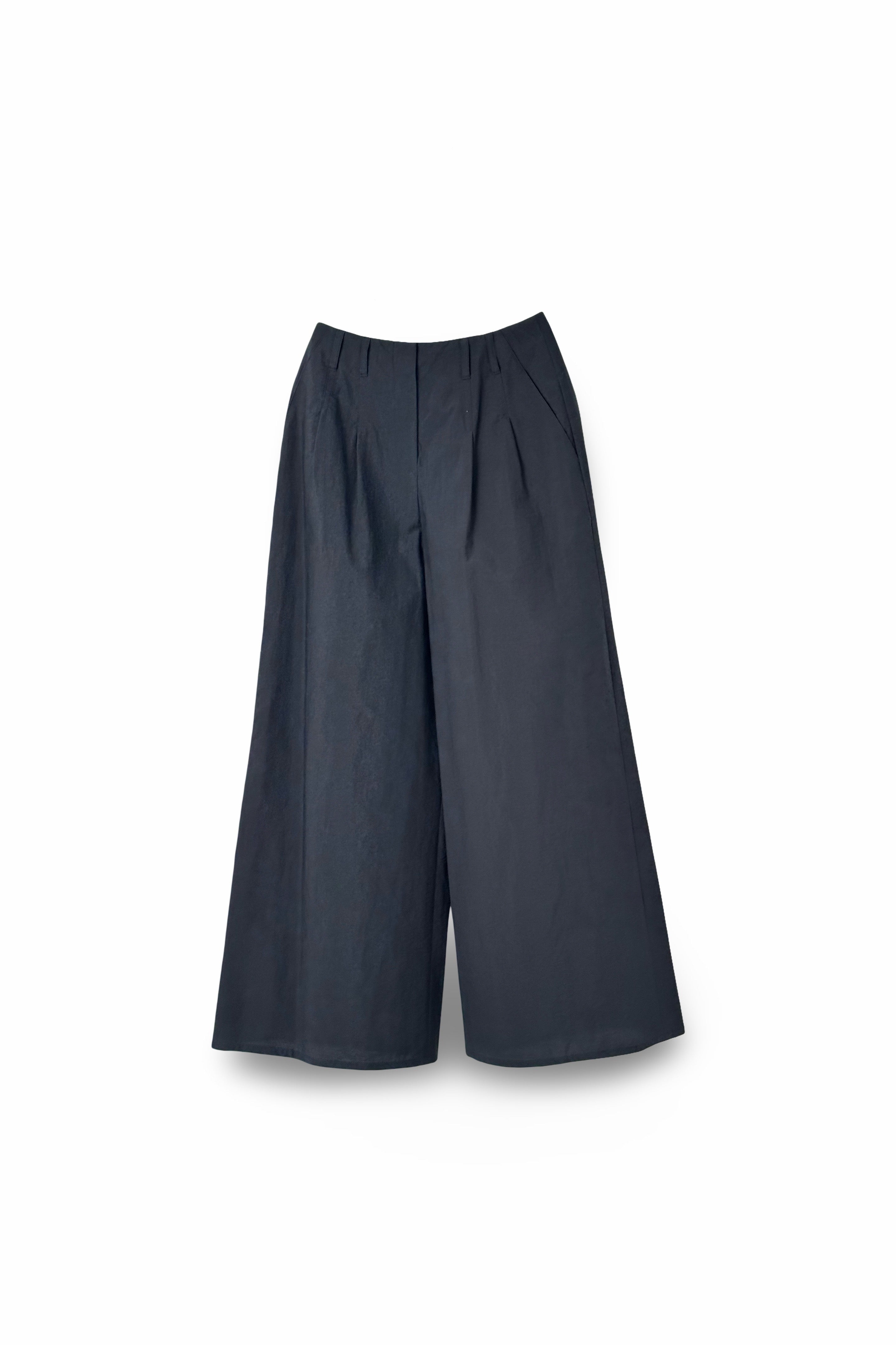 【25124014】ドライコットンナイロンワイドパンツ