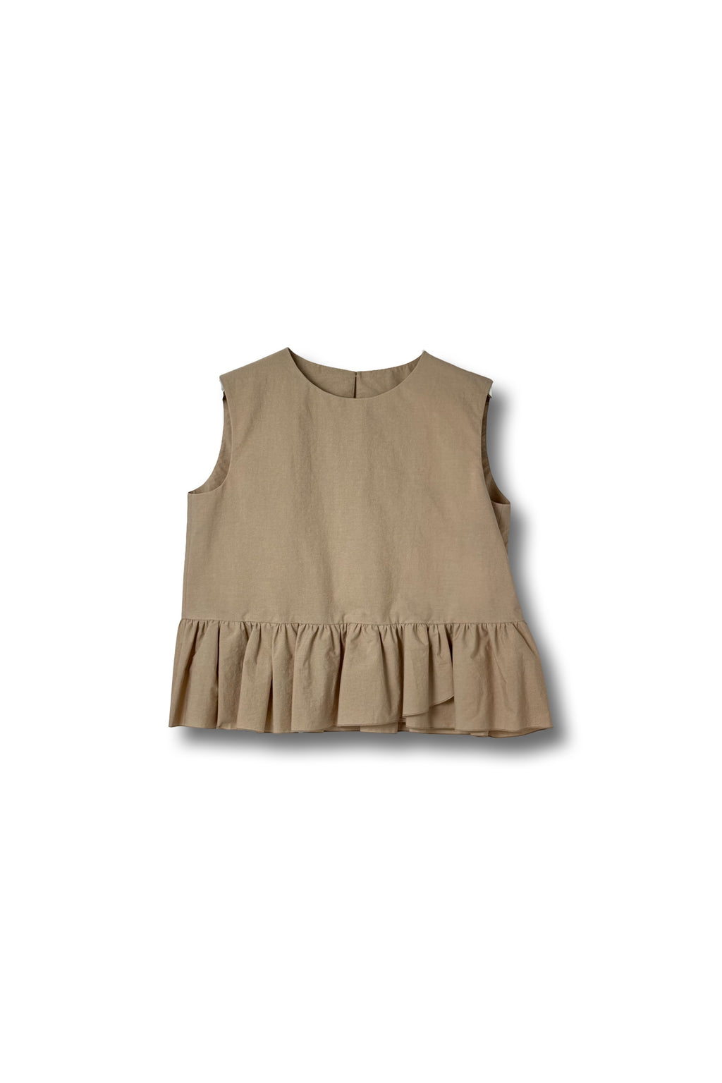 【25SS商品-25120023】ドライコットンナイロンペプラムTOP