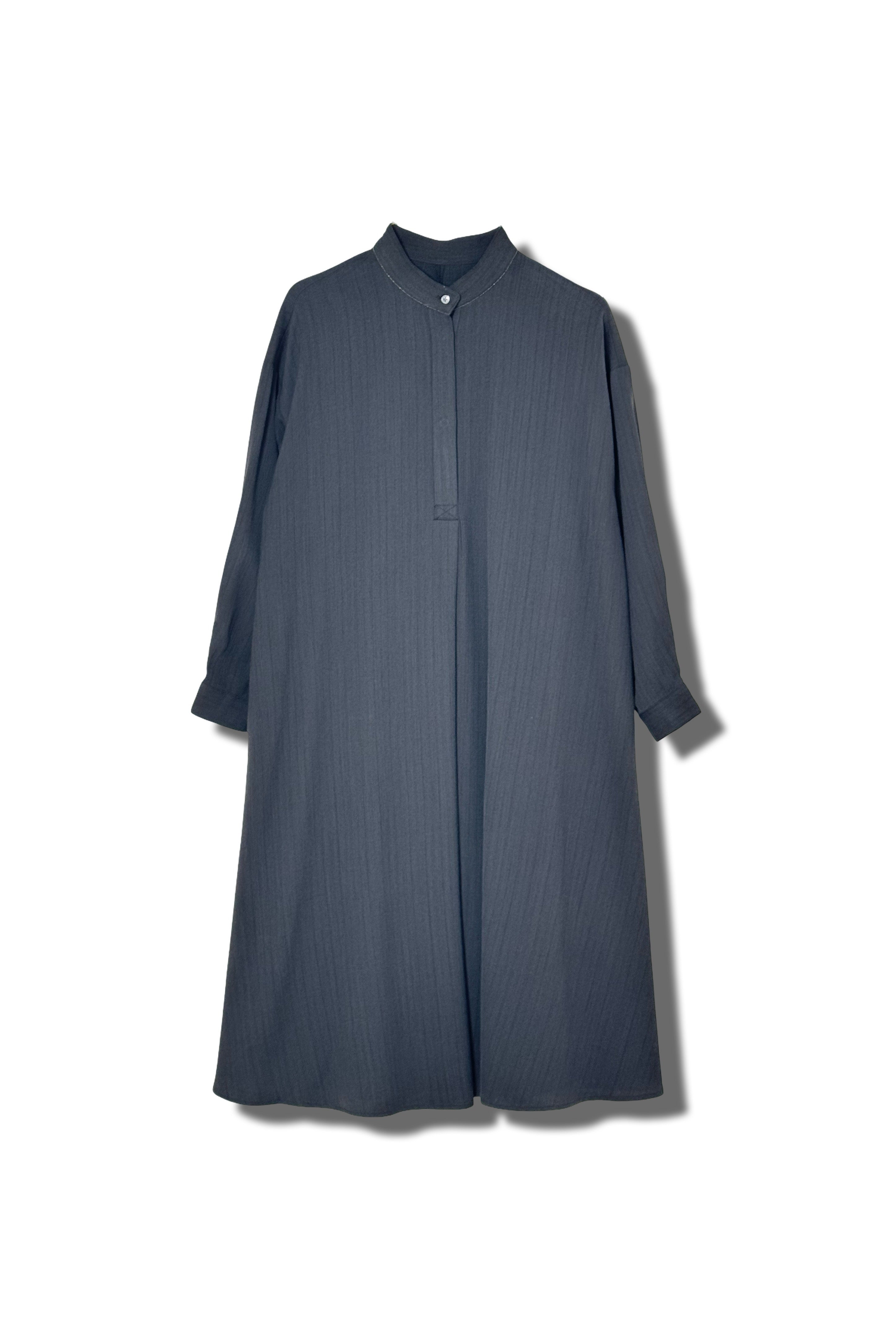 【25AW商品-25146014】サイドボールチェーンウールミックスシャツドレス