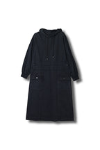 【24AW商品-24146000】ジャージ×デニムフーディドレス