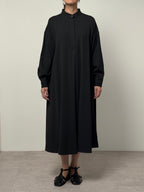 【25AW商品-25146014】サイドボールチェーンウールミックスシャツドレス