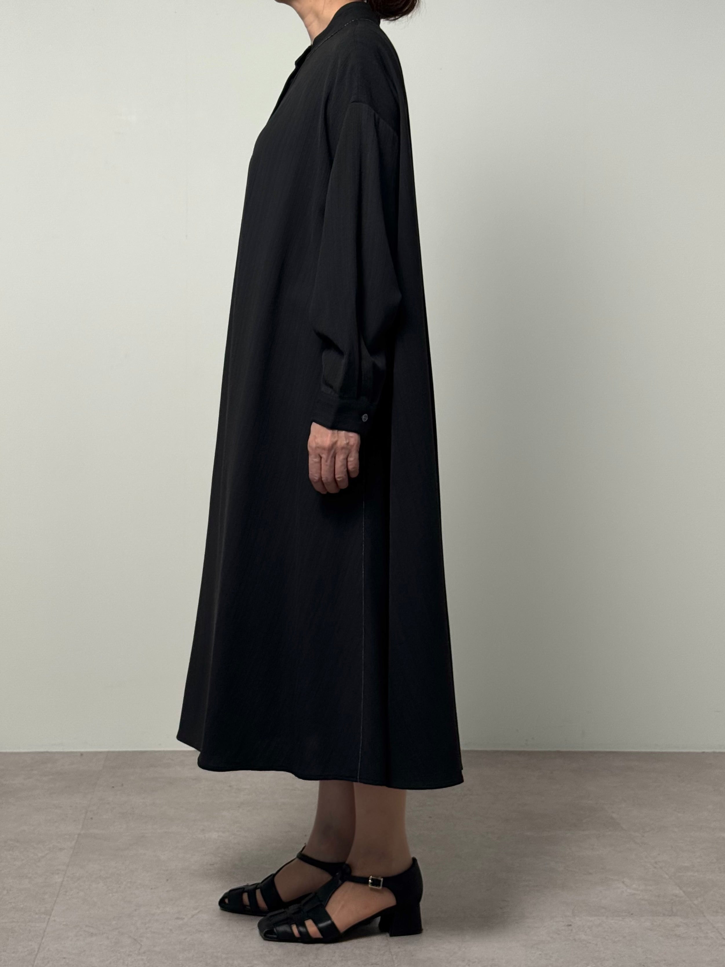 【25AW商品-25146014】サイドボールチェーンウールミックスシャツドレス