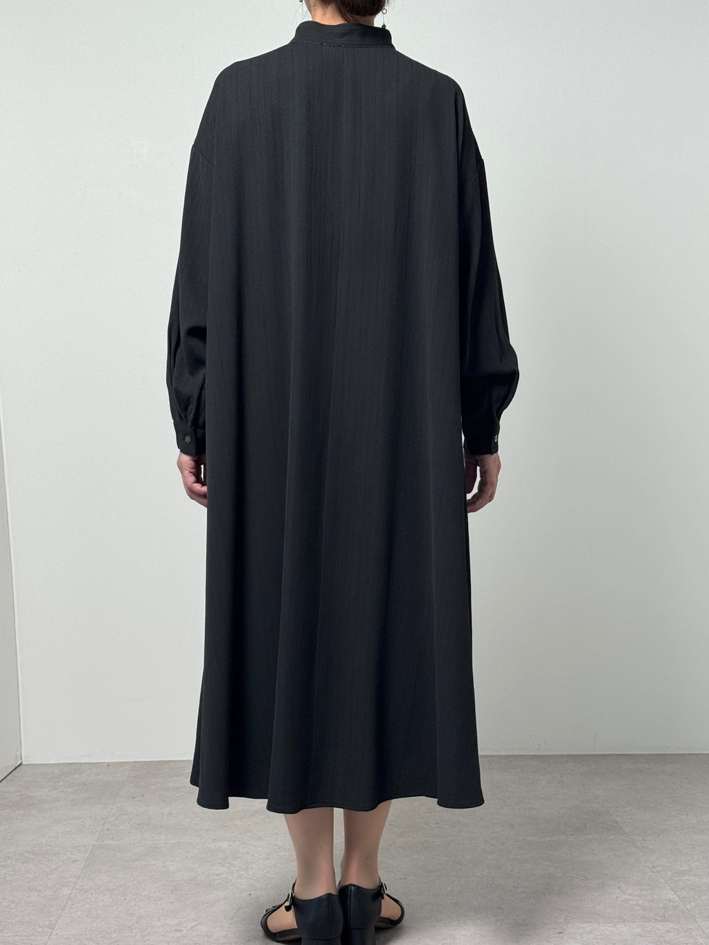 【25AW商品-25146014】サイドボールチェーンウールミックスシャツドレス