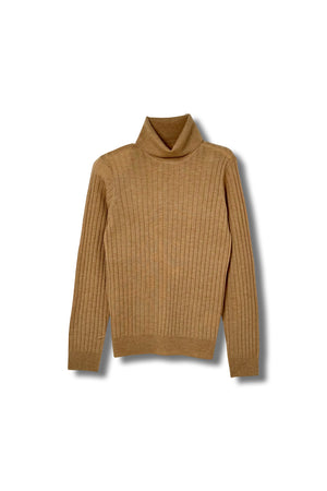 【24AW商品-24348011】カシミヤタッチウールワイドリブタートル