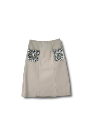【24AW商品-24142013】スパンコールポケット付きスカート