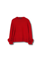 【25AW商品-25358075】フラワーモチーフスリーブプルオーバー