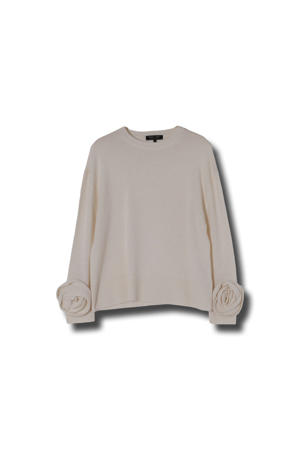 【25AW商品-25358075】フラワーモチーフスリーブプルオーバー