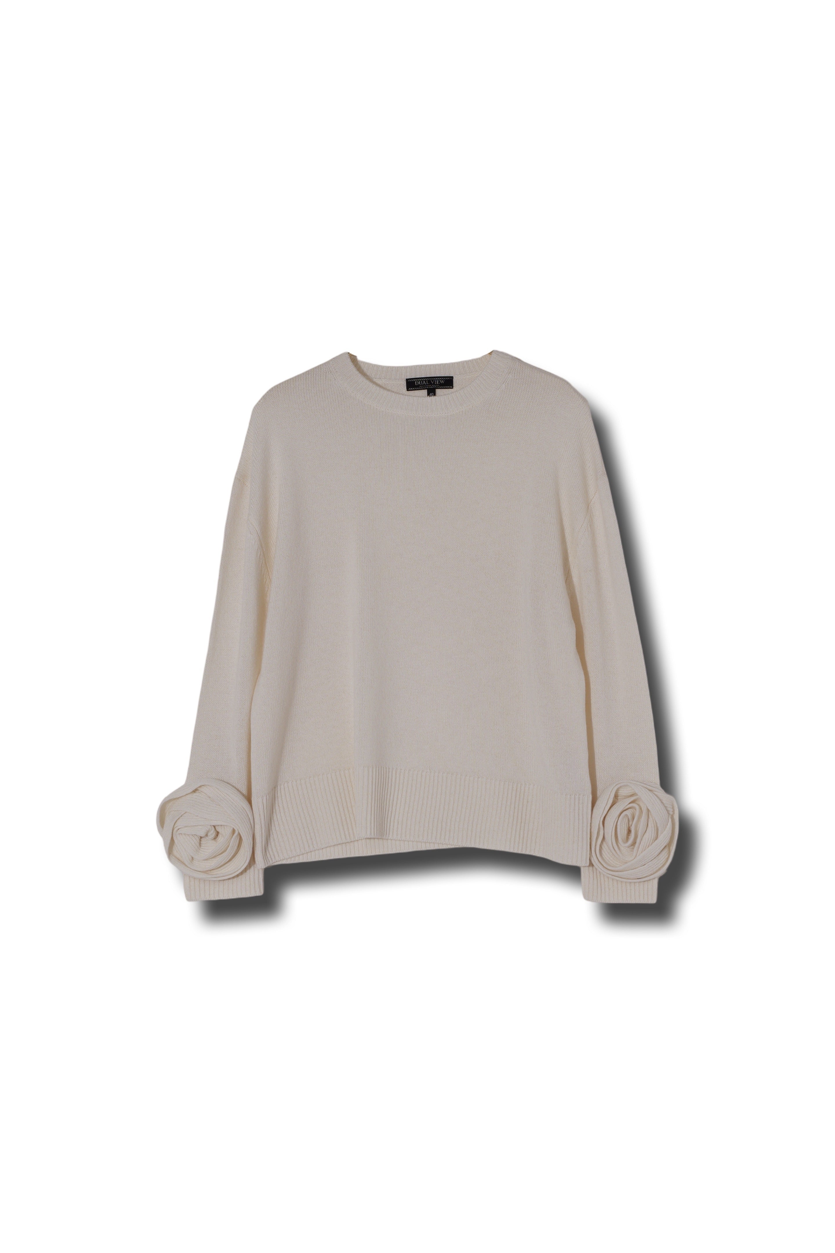 【25AW商品-25358075】フラワーモチーフスリーブプルオーバー