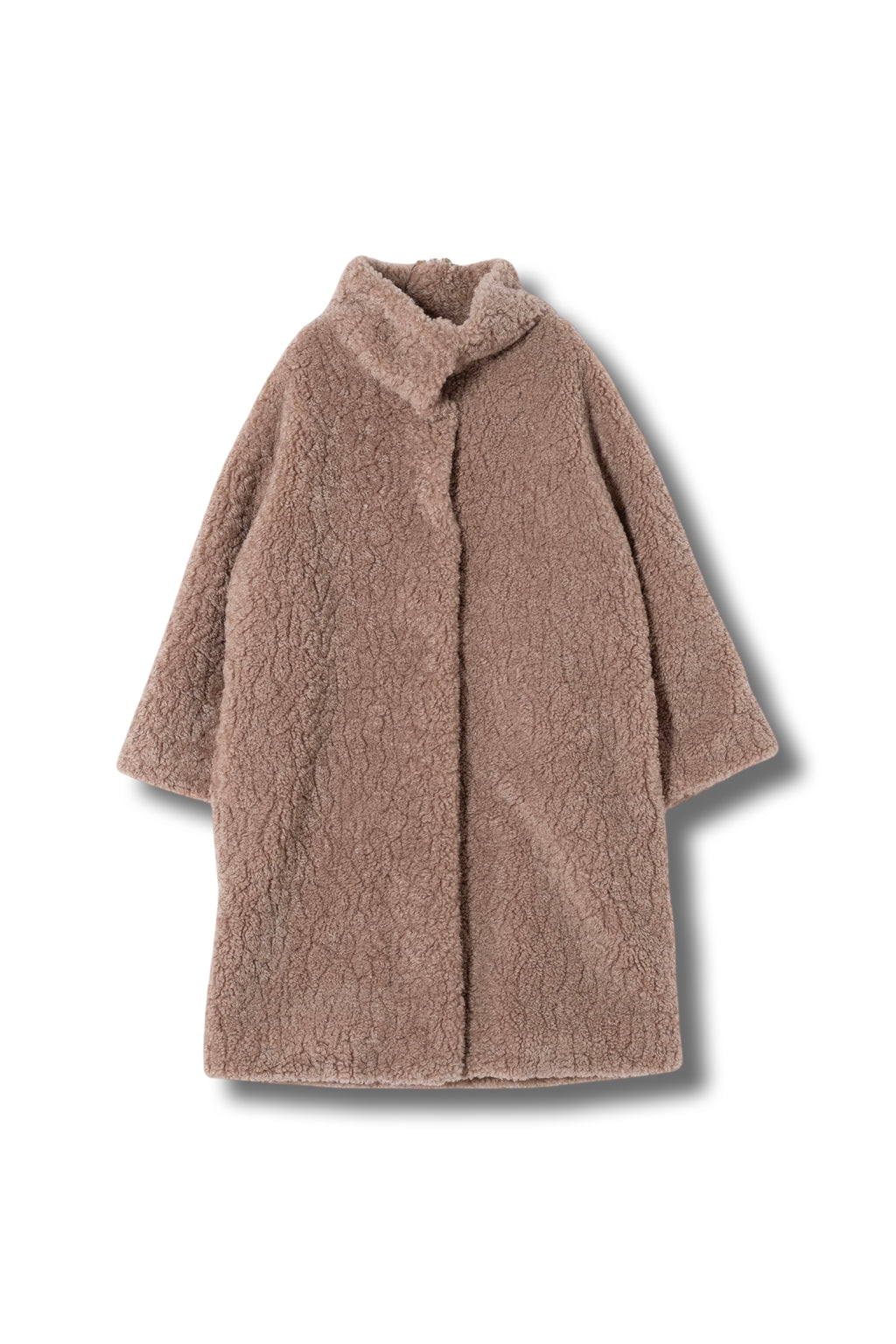 【25AW商品-25141006】カーリーECOファーハイネックコート