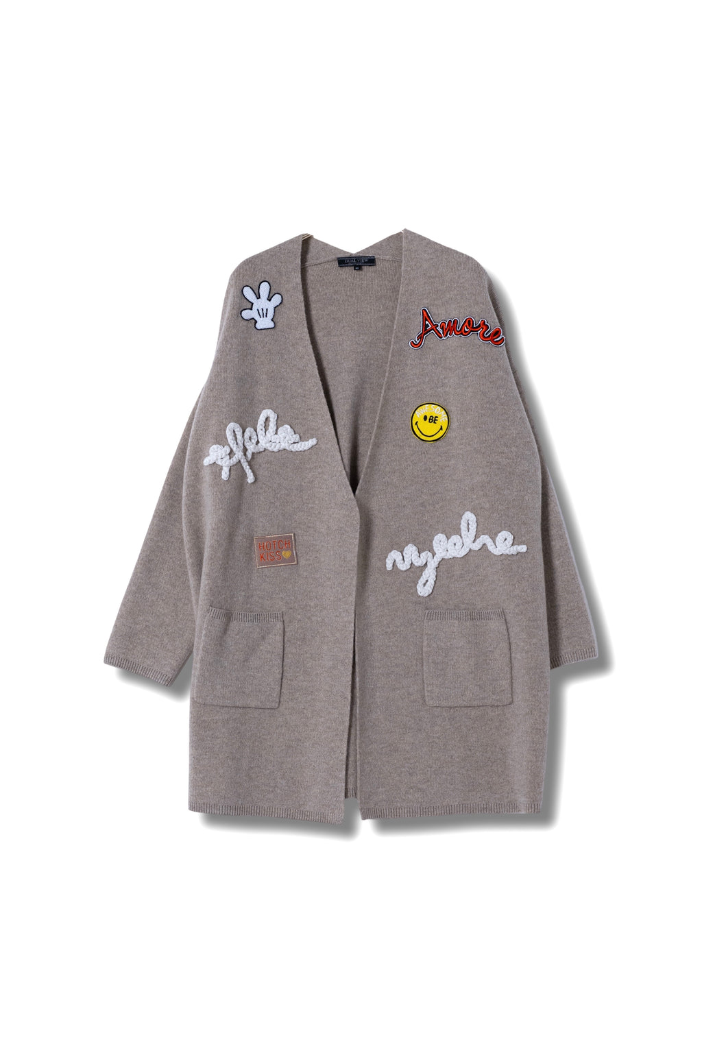 【25AW商品-25348059】ワッペン付きトッパーコーディガン