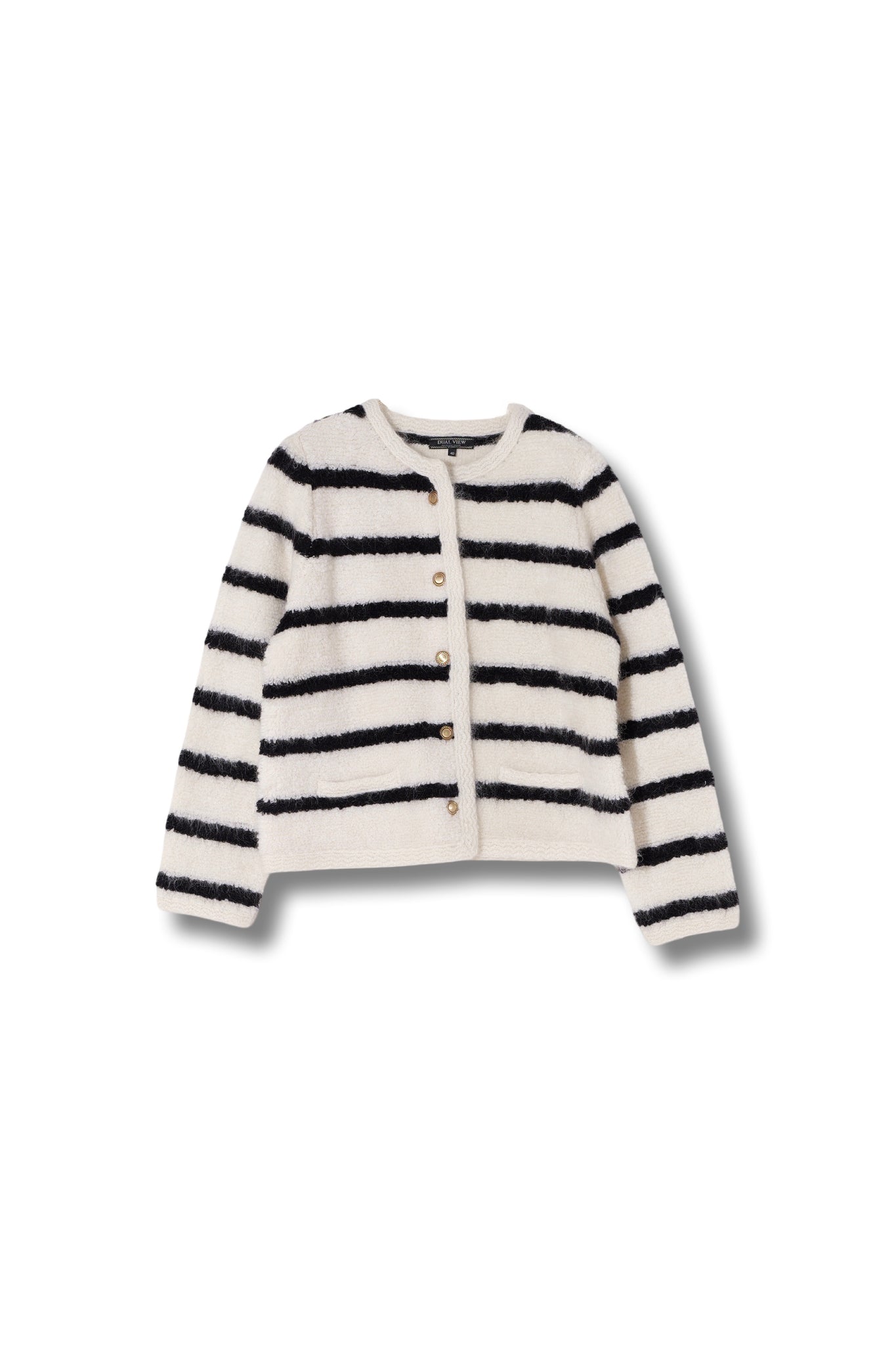 【25AW商品-25358087】ループモヘアメタル釦付きニットジャケット