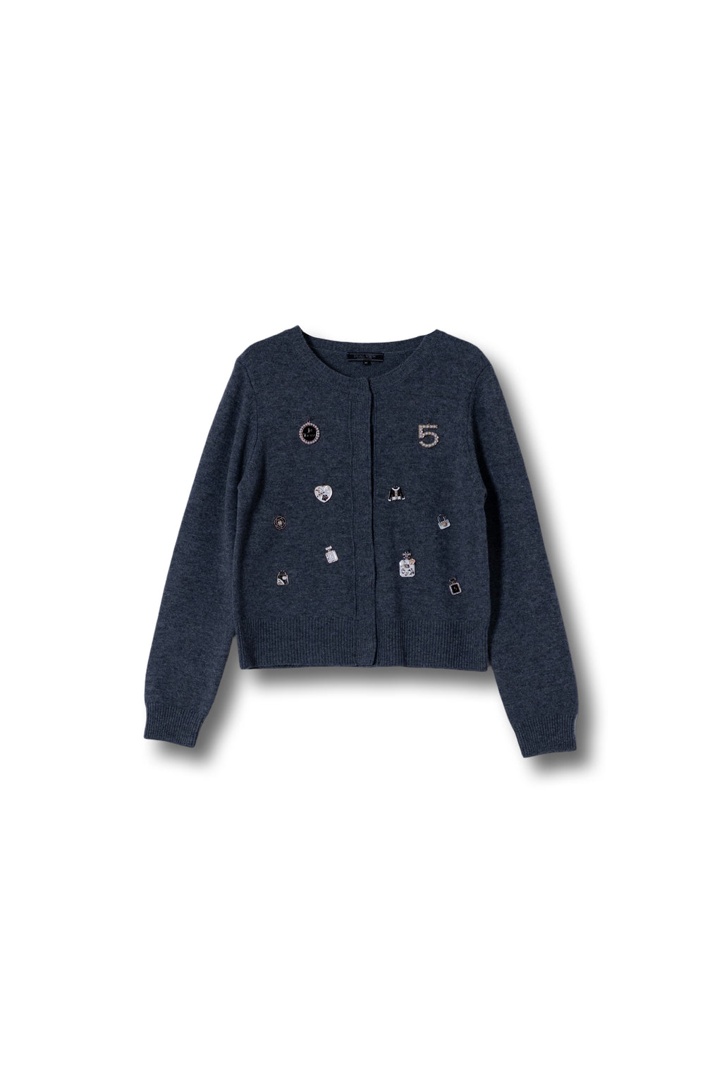 【25AW商品-25348056】モチーフ付きカーディガン