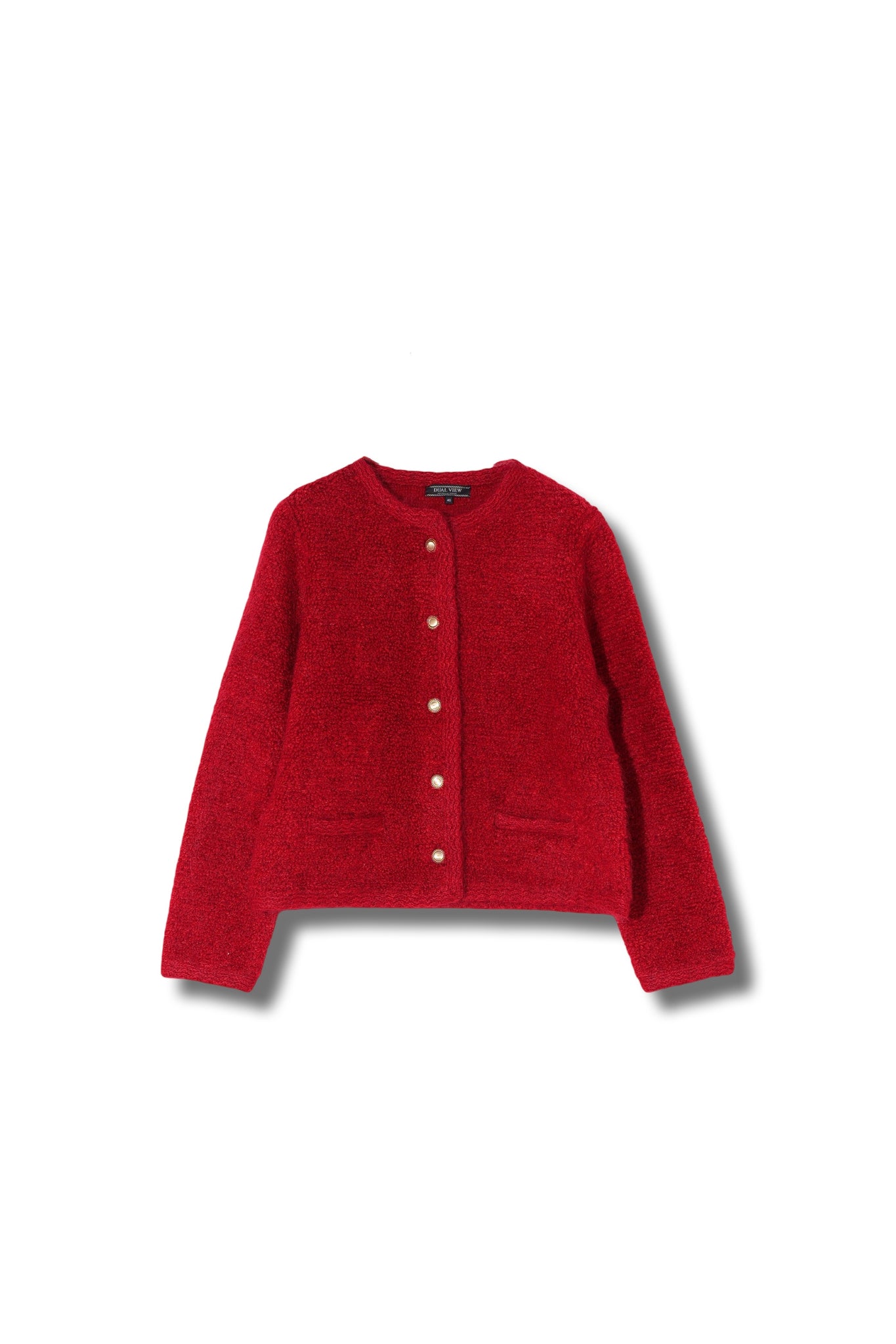 【25AW商品-25358087】ループモヘアメタル釦付きニットジャケット