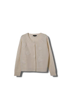 【25AW商品-25358069】ベビーアルパカ フラワー刺繍カーディガン