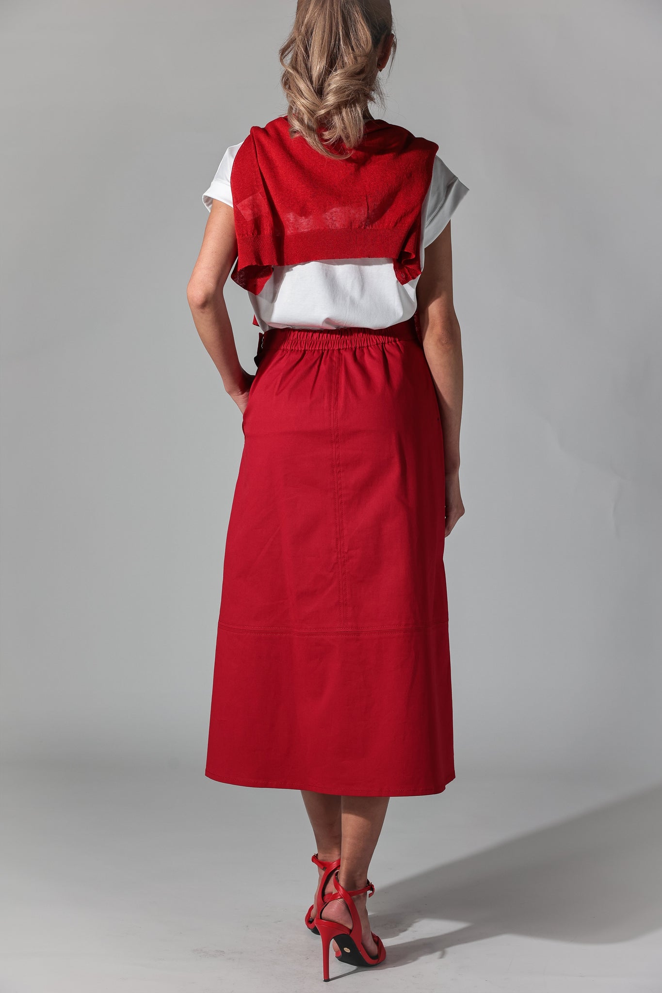 【23SS SALE商品 / 40%OFF】ボックスプリーツミディスカート