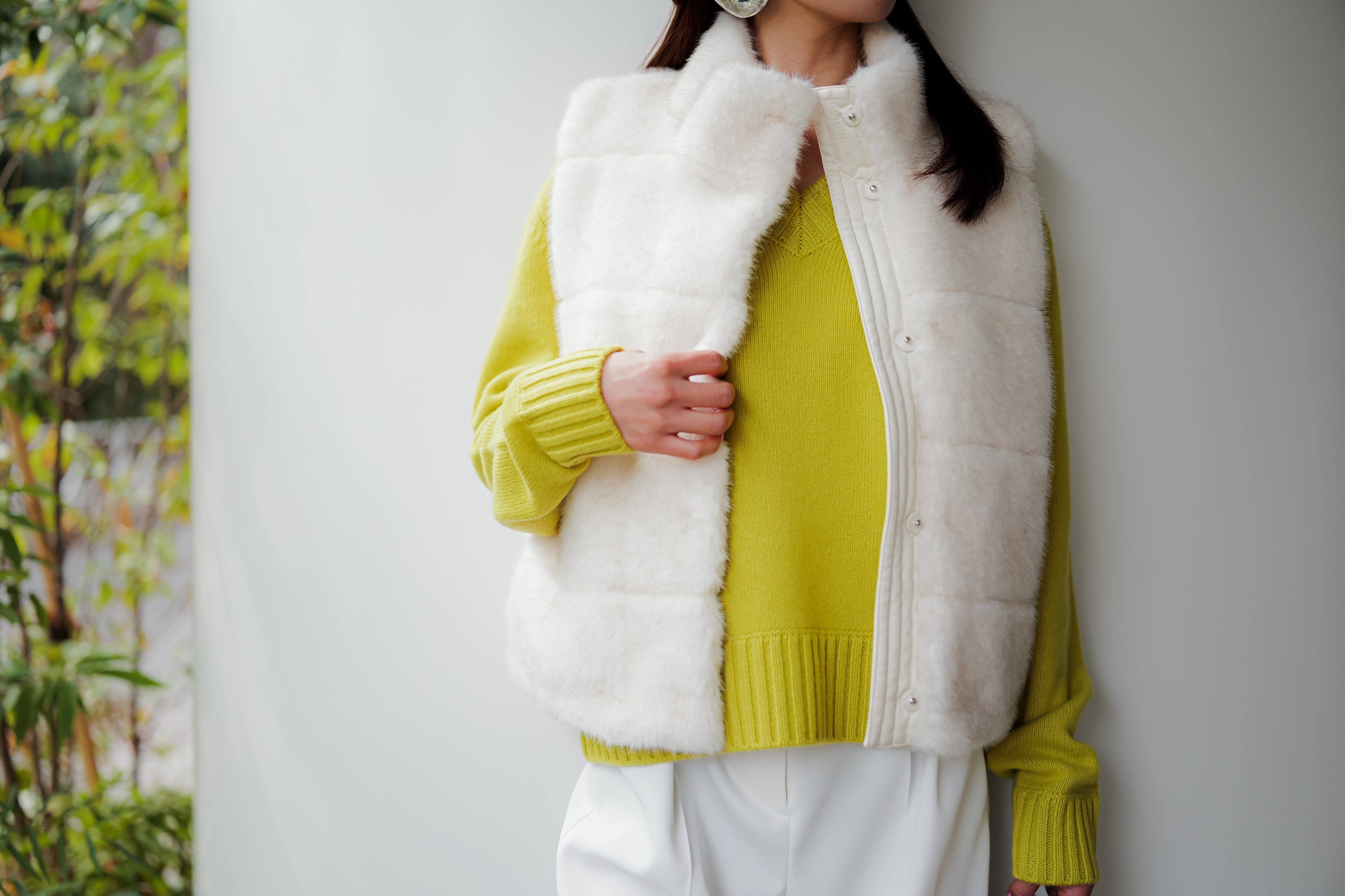 【25153036】フェイクミンクベスト