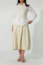 【24AW商品-24358052】フェザー付きクルーベスト